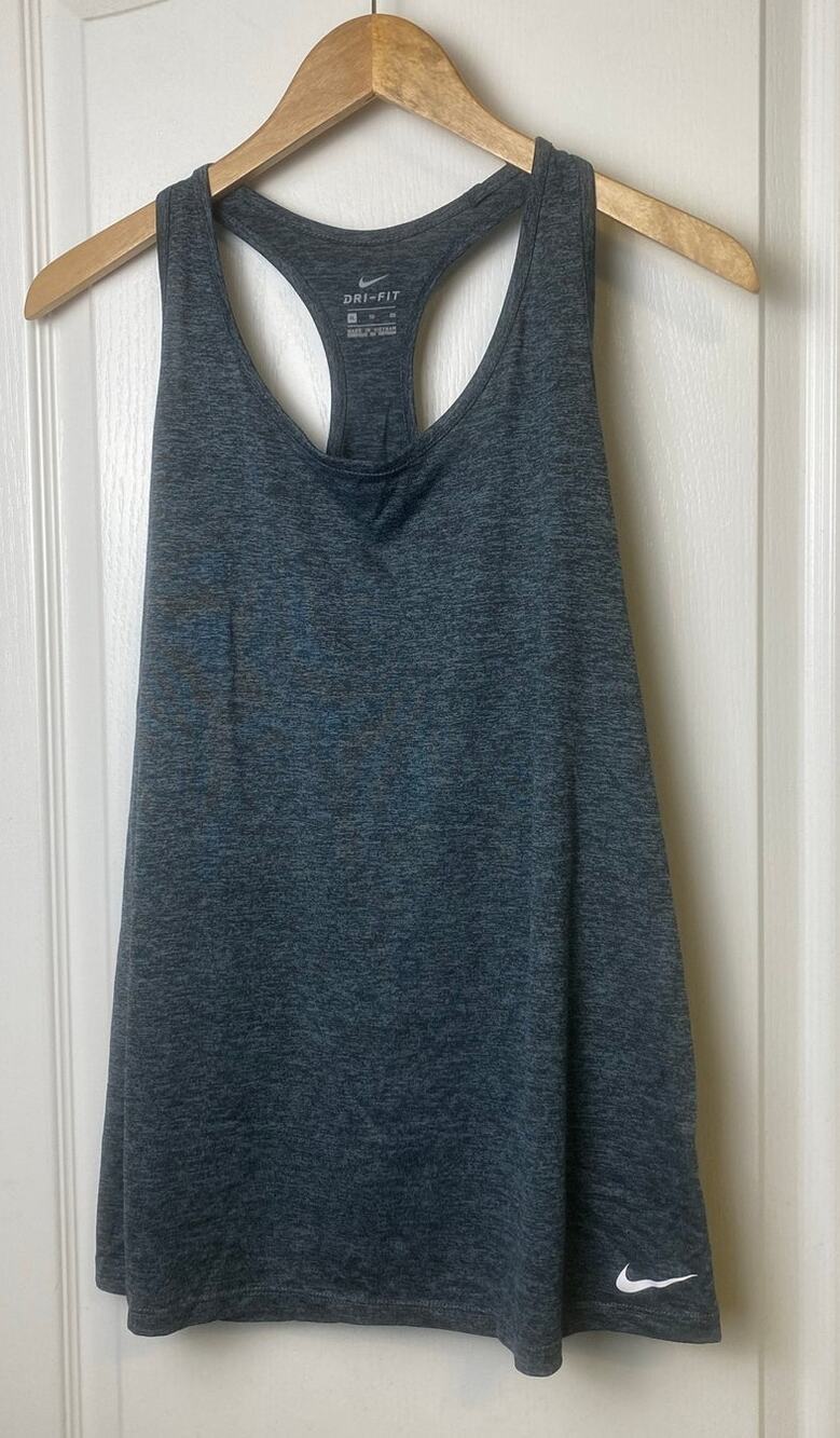 Nike Dri Fit Dark Gray Racerback Running Athletic Tank Top Women's Size X-Large